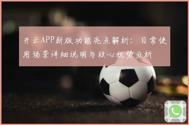 开云APP新版功能亮点解析：日常使用场景详细说明与核心优势分析